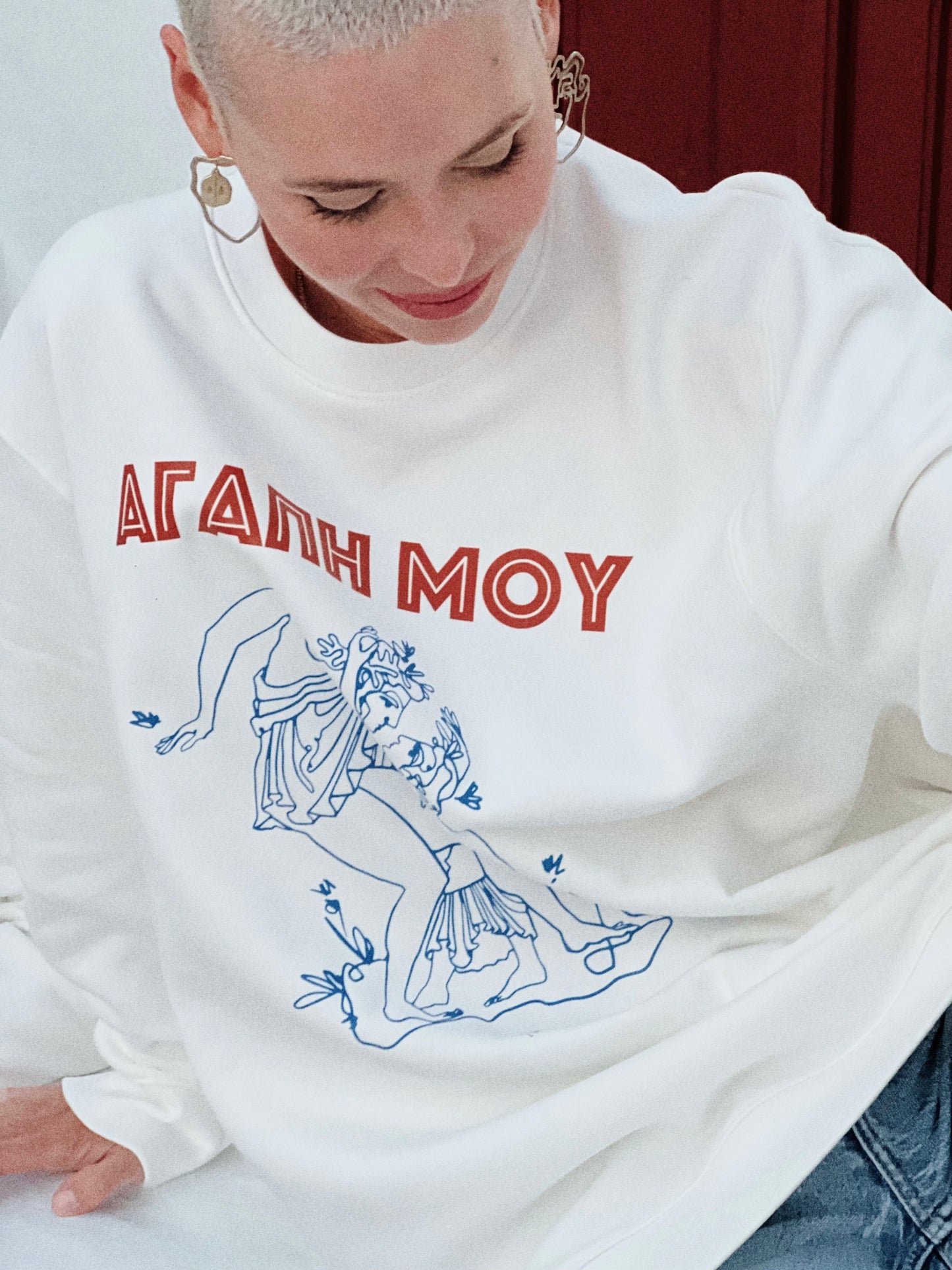 “AGAPI MOU” SWEATER | WHITE