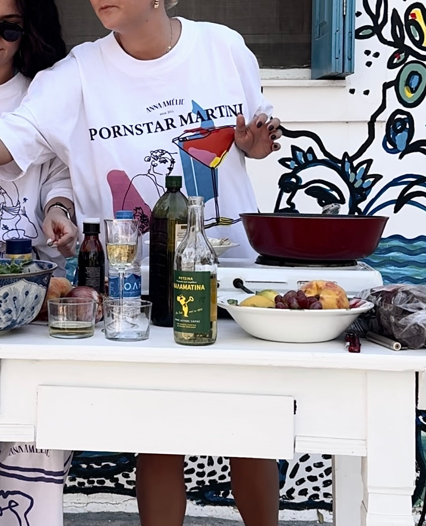“PORNSTAR MARTINI” OVERSIZED T-SHIRT | WHITE
