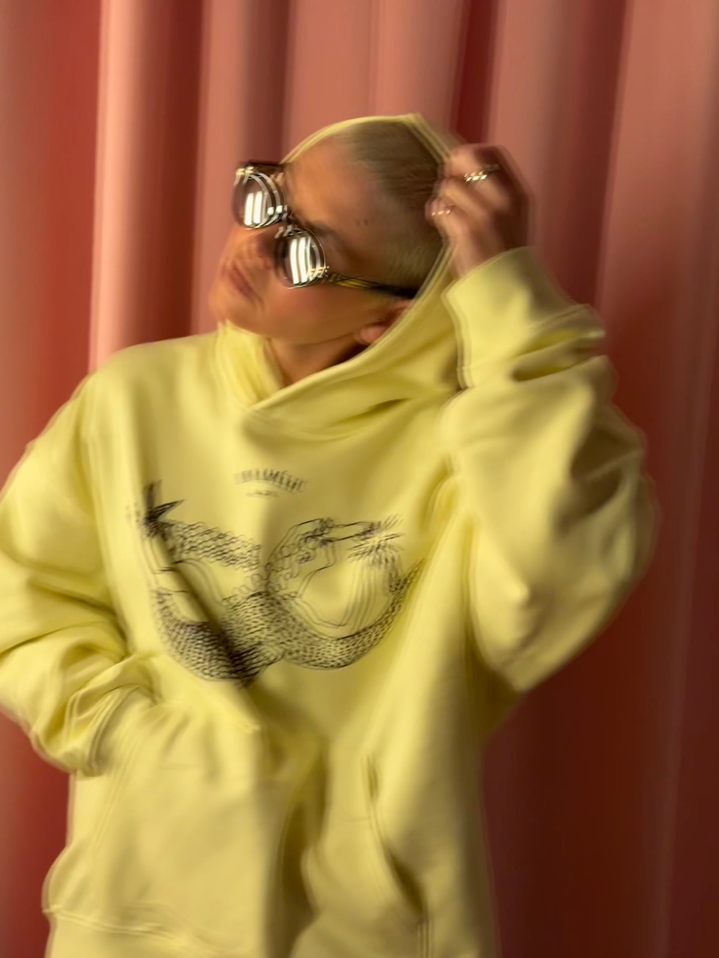 “MERMAIDS” OVERSIZED HOODIE | LEMON BUTTER