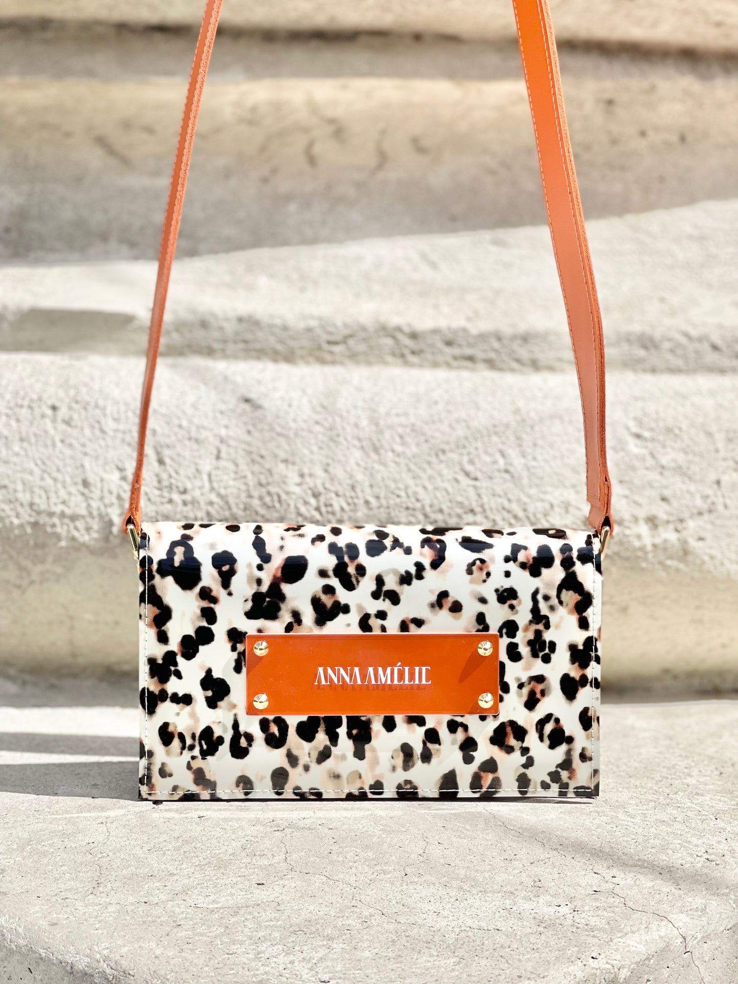 SARAH BAG | PATENT ANIMAL PRINT
