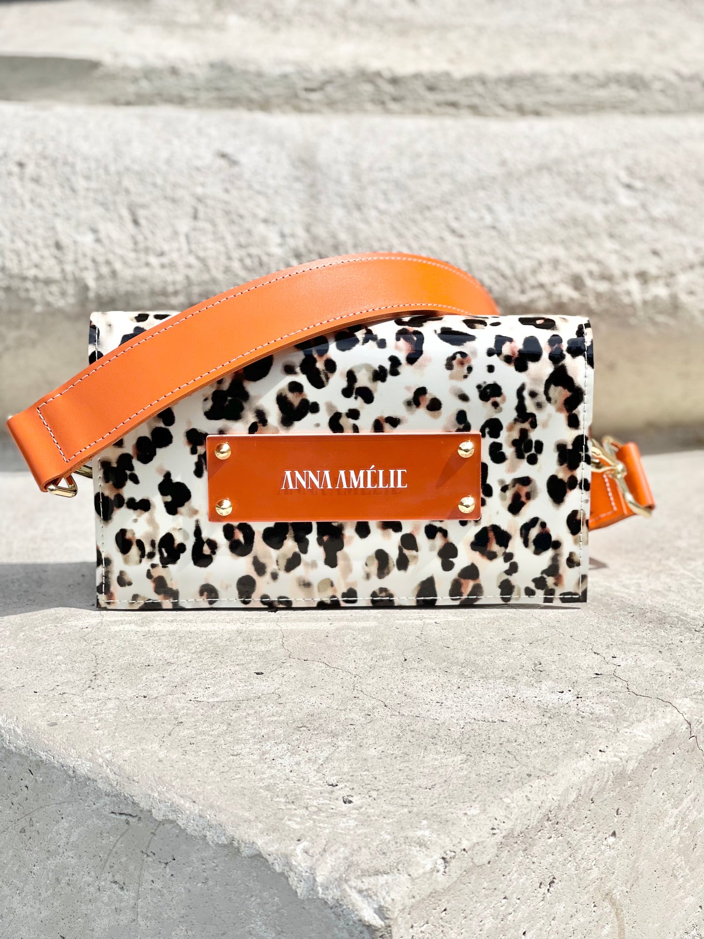 SARAH BAG | PATENT ANIMAL PRINT
