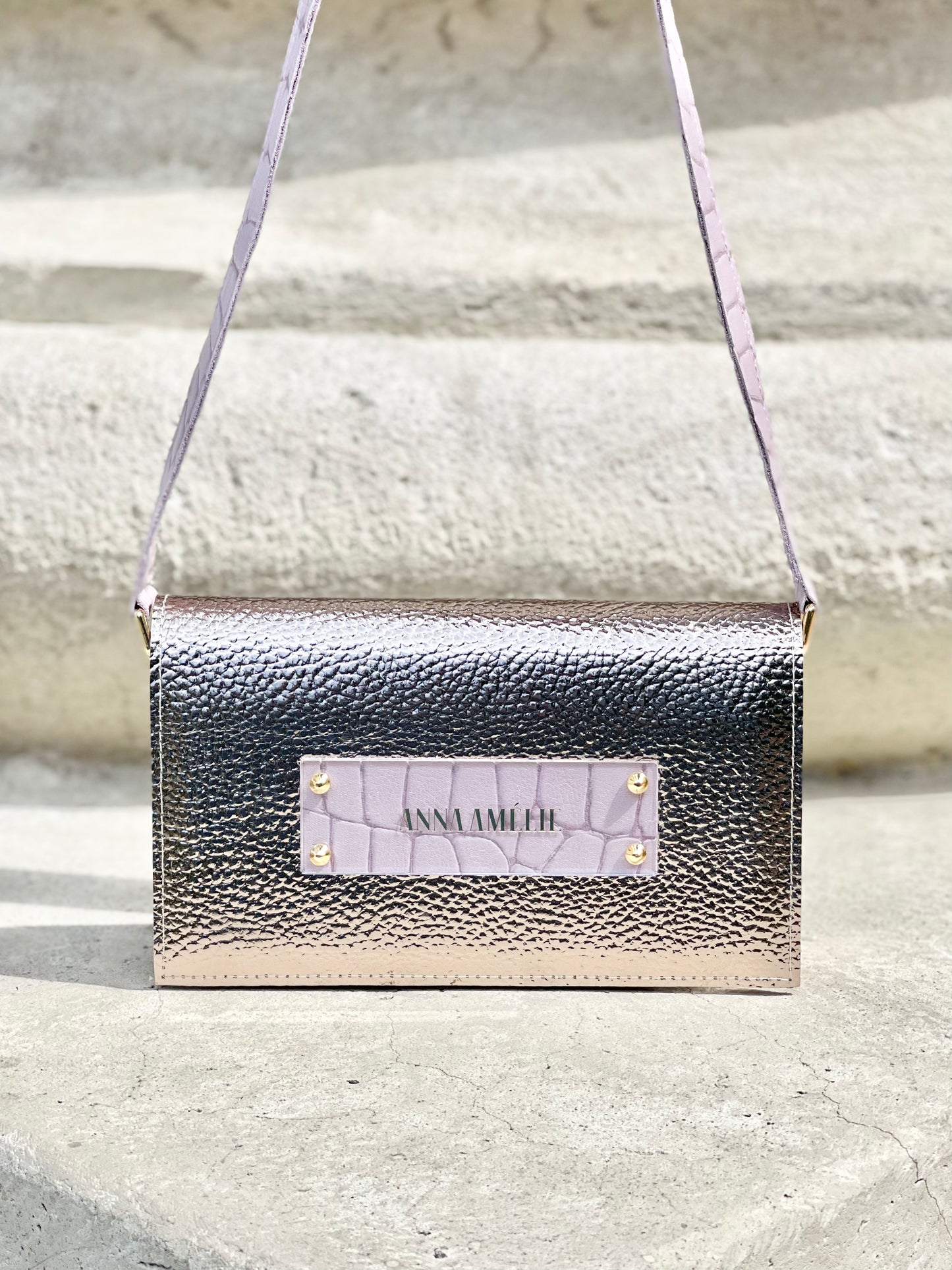 SARAH BAG | SILVER HAMMERED FINISH