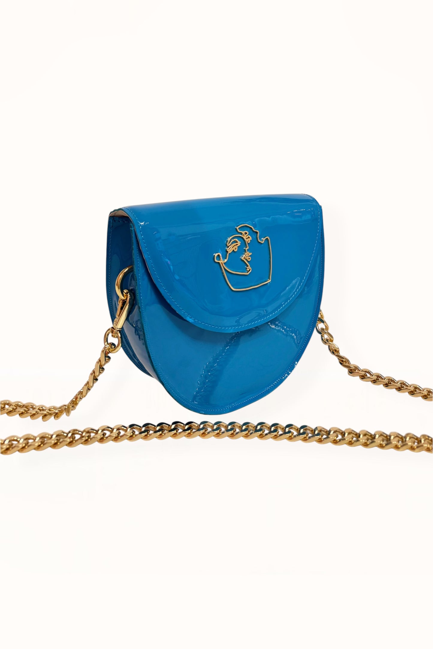 DORIS BAG - BRIGHT BLUE PATENT LEATHER