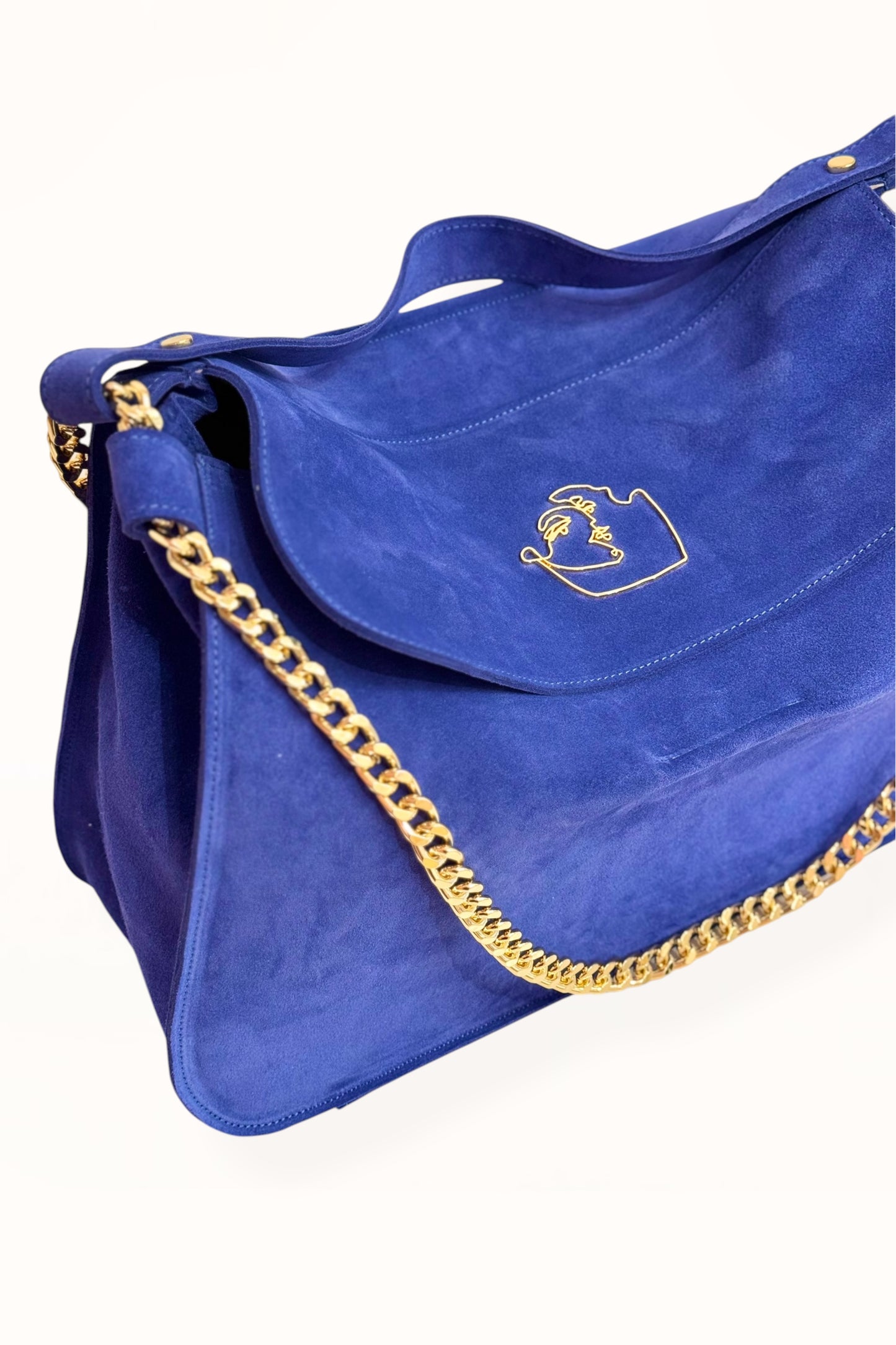 MARINA BAG - ROYAL BLUE SUEDE LEATHER
