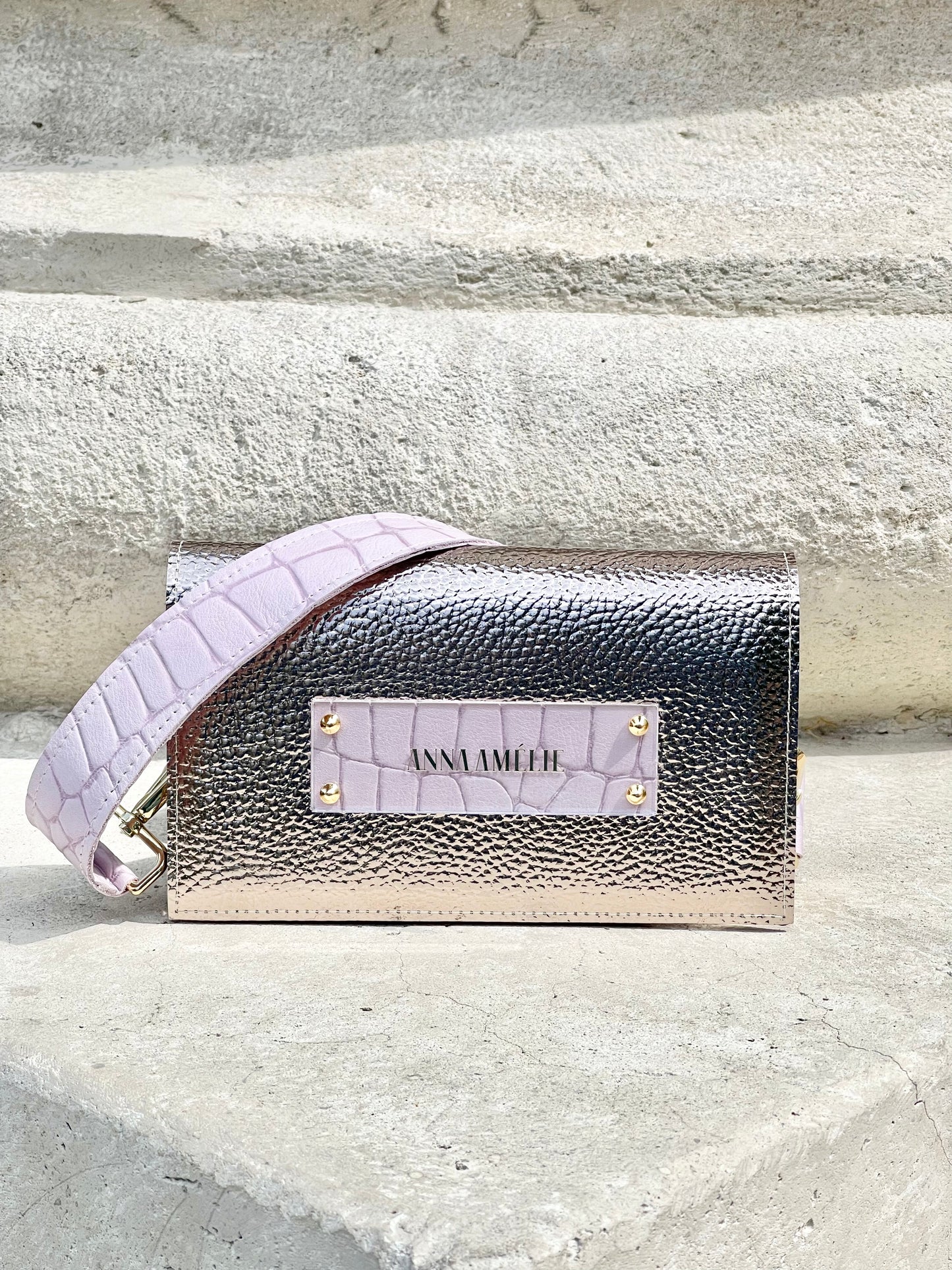 SARAH BAG | SILVER HAMMERED FINISH