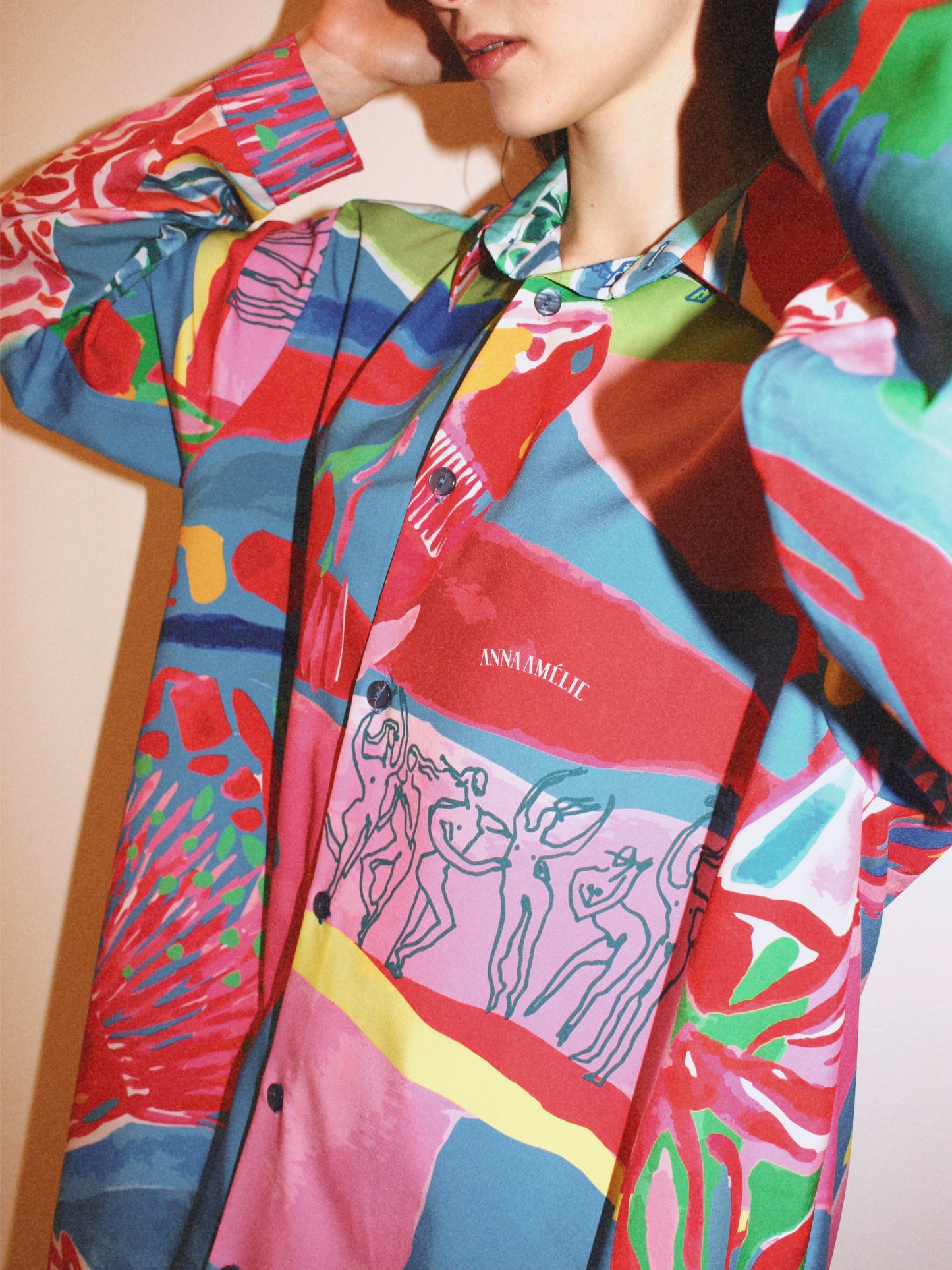 BUTTON DOWN SHIRT - “PACIFIST PRINT” | WATERCOLOR