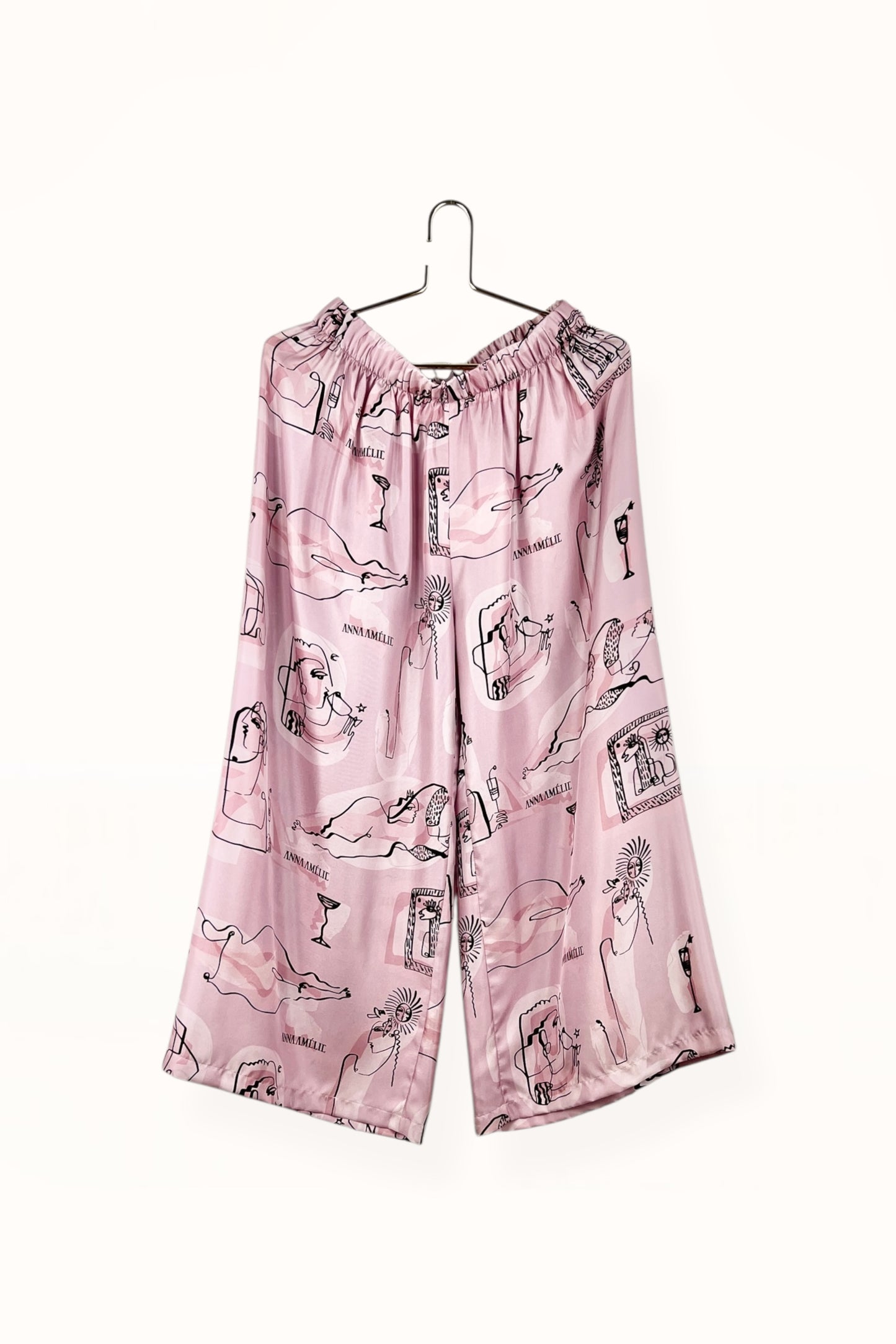 Special Pre-Order | ELASTICATED WAIST PANTS | “TINOS PRINT” - PINK