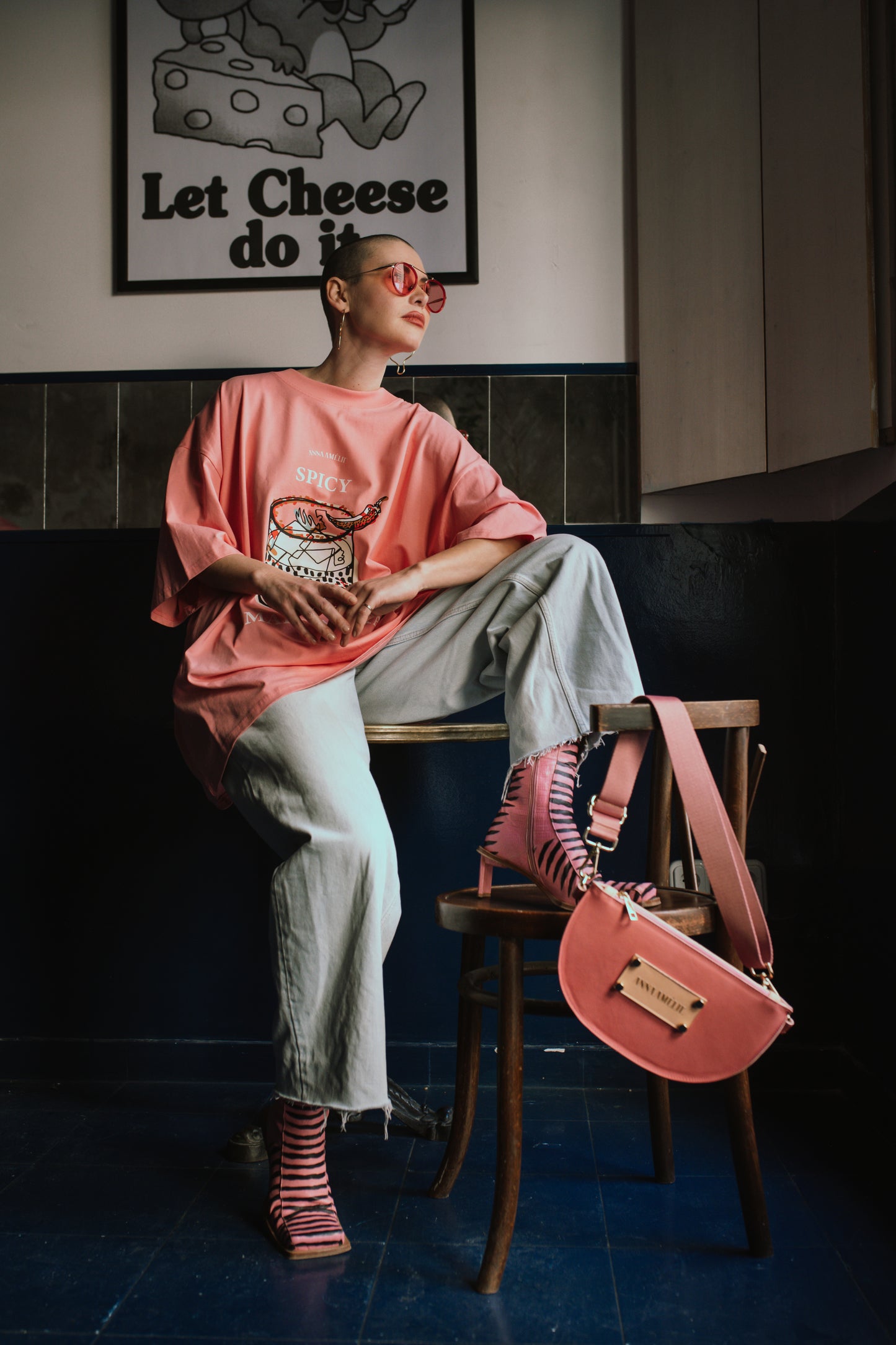“SPICY MARGARITA” OVERSIZED T-SHIRT | FLAMINGO PINK