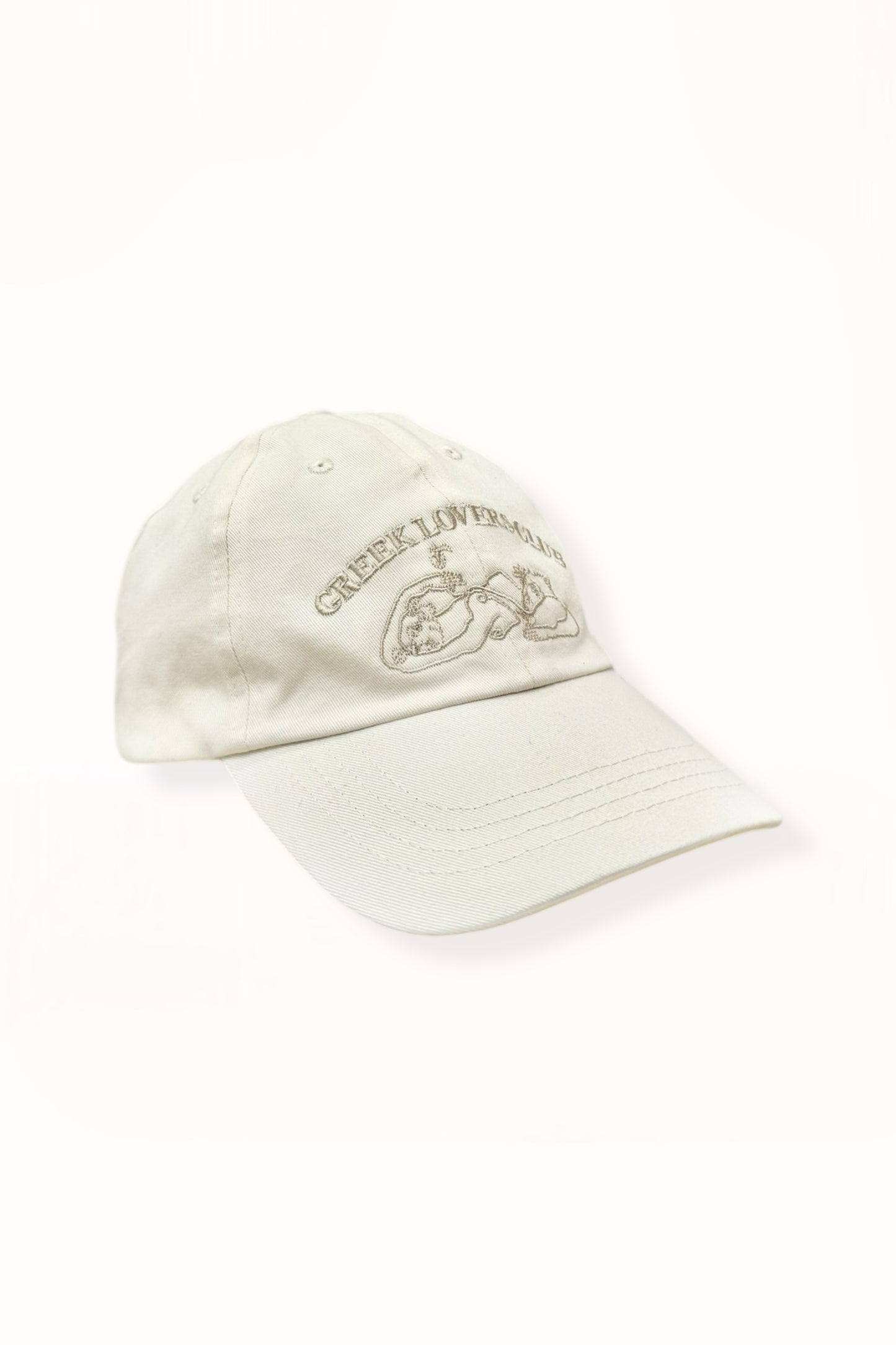 VRYSI BASEBALL CAP - “GREEK LOVERS CLUB” | SOFT BEIGE