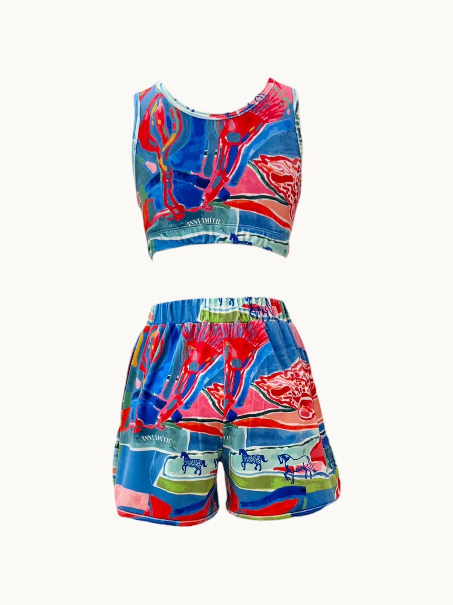 VELVET SHORTS - “PACIFIST PRINT” | WATERCOLOR