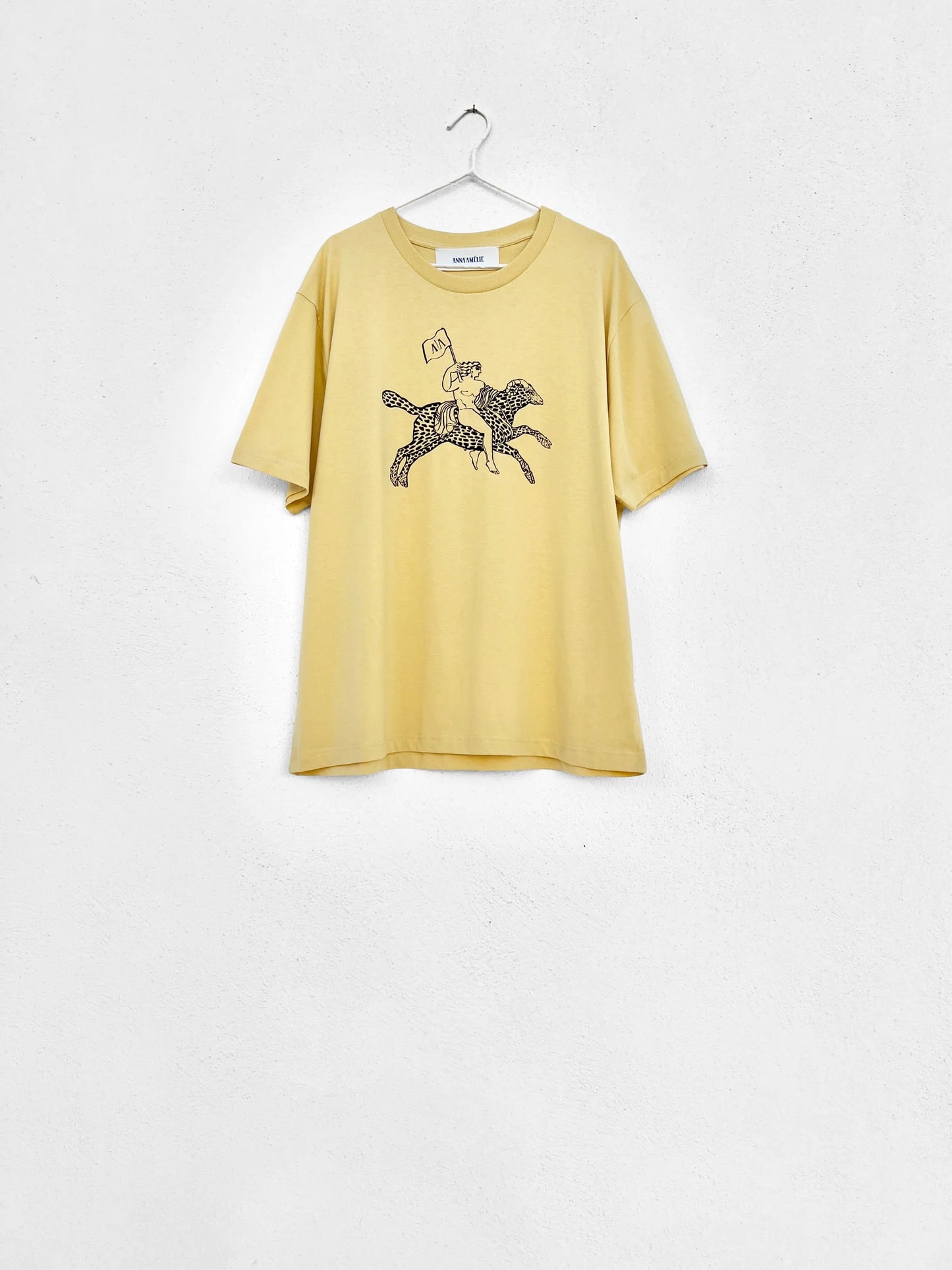 SYROS T-SHIRT - MYTHOLOGY PRINT | BUTTER YELLOW