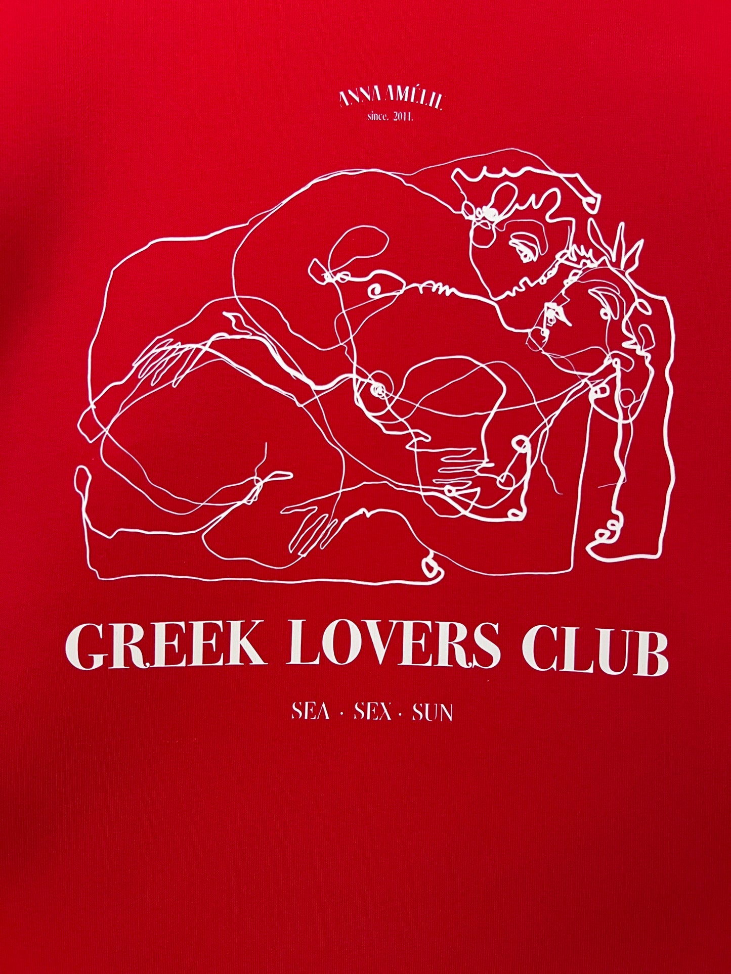 CHRYSOS SWEATER - “GREEK LOVERS CLUB” | RED