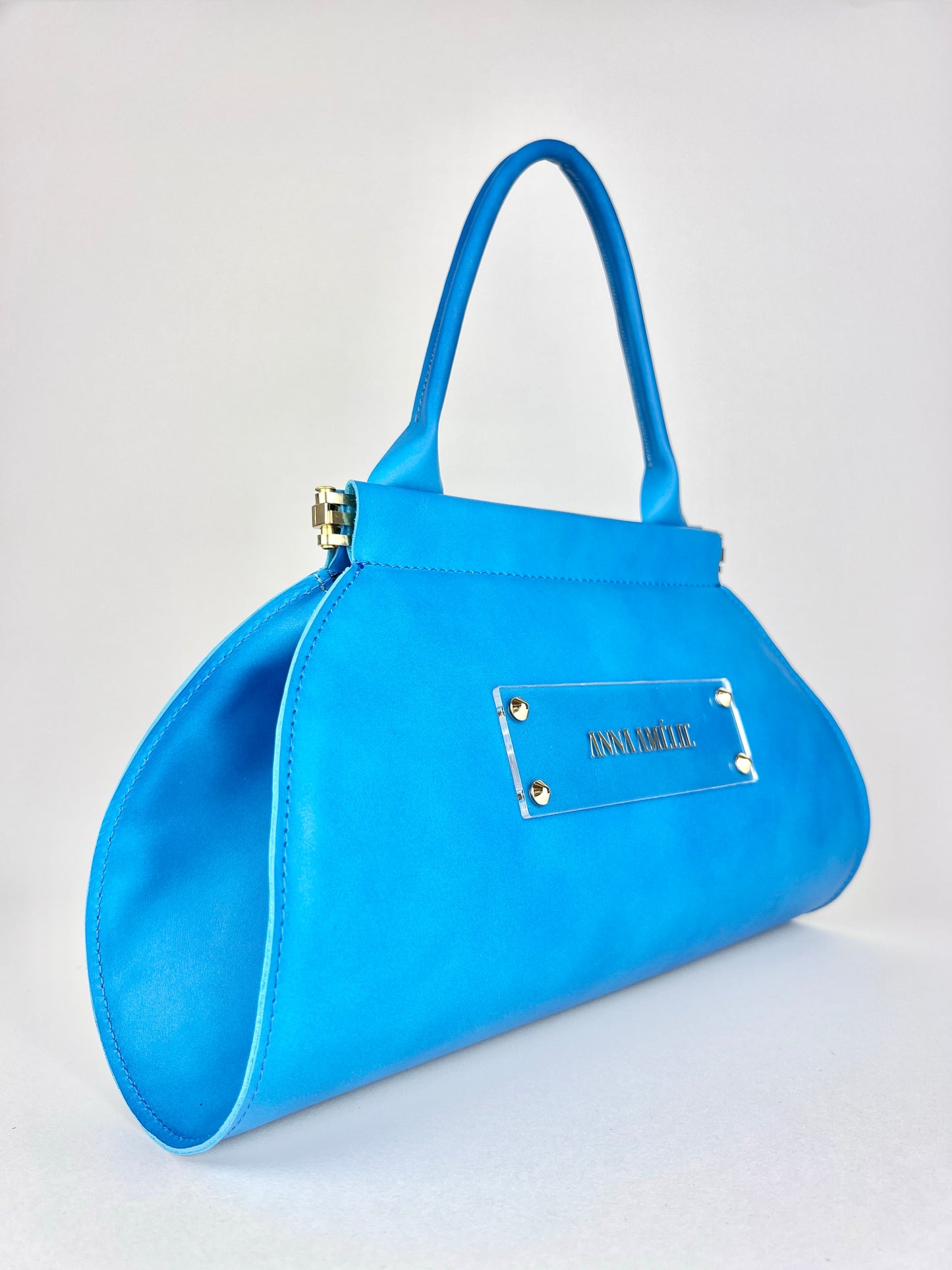 ANA “S” BAG | BLUE SMOOTH LEATHER