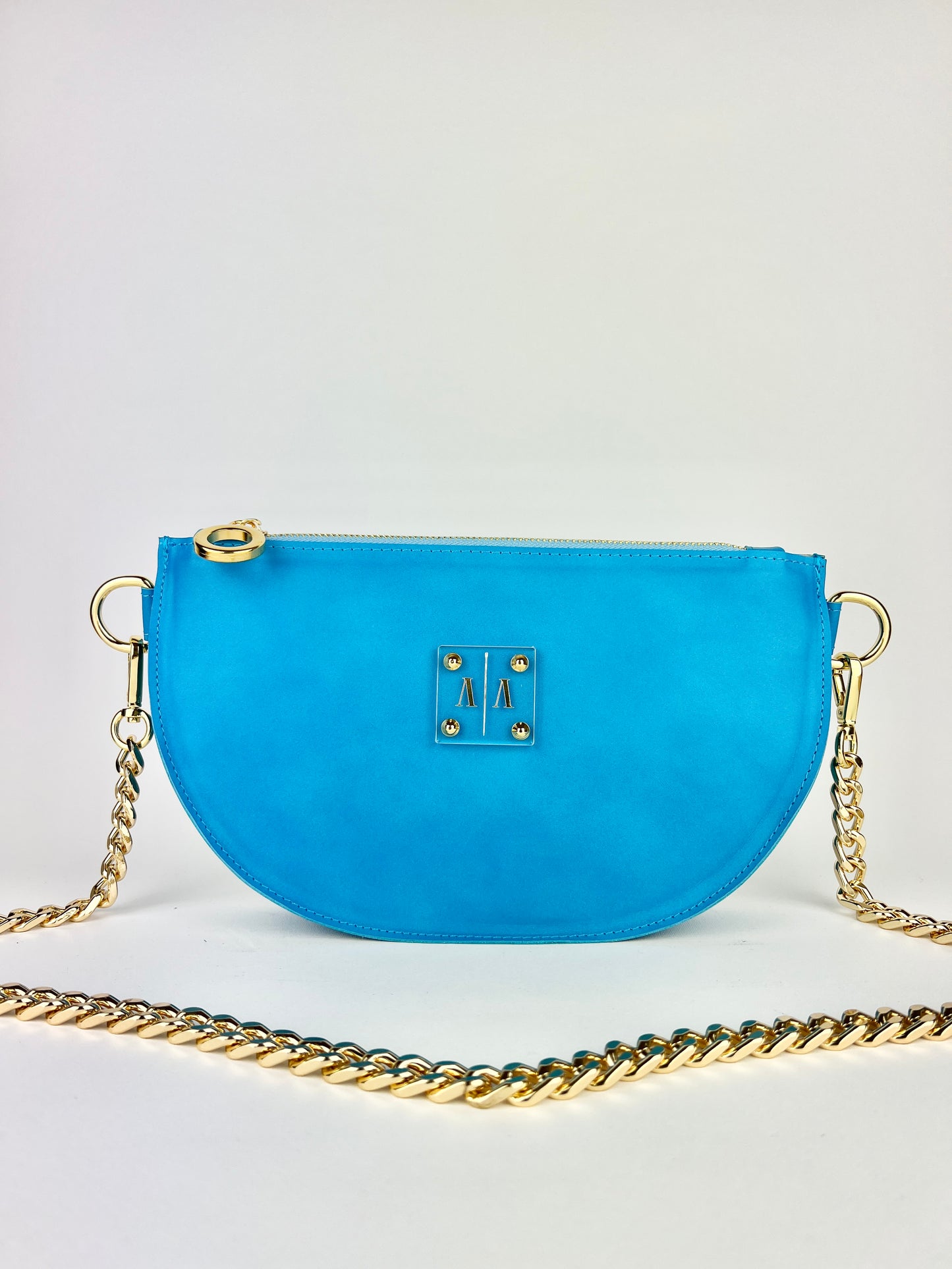 SOPHIE “L” BELTBAG | BRIGHT BLUE MATTE LEATHER