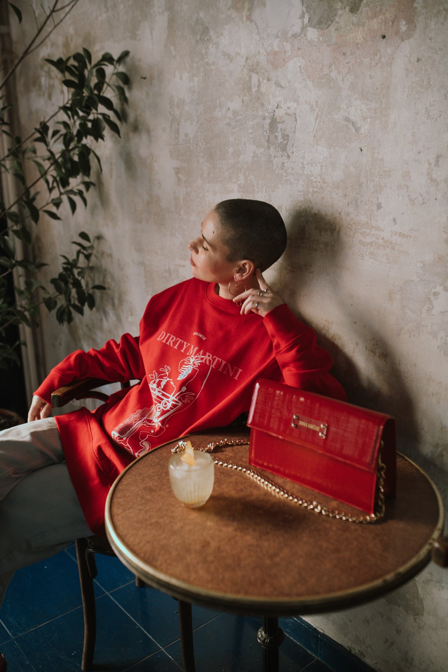 “DIRTY MARTINI” SWEATER | CHILI RED