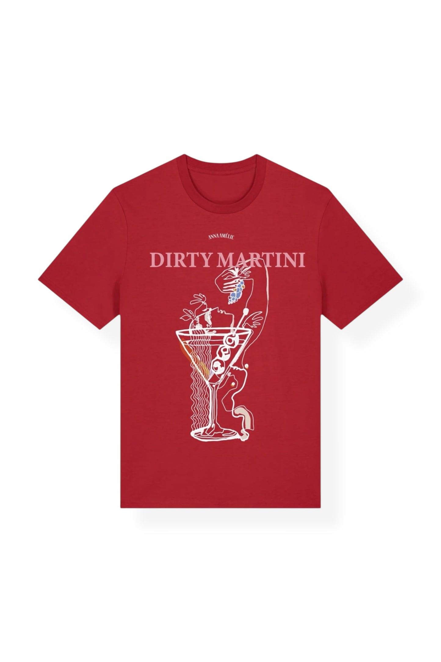 “DIRTY MARTINI” CLASSIC T-SHIRT | CHILI RED