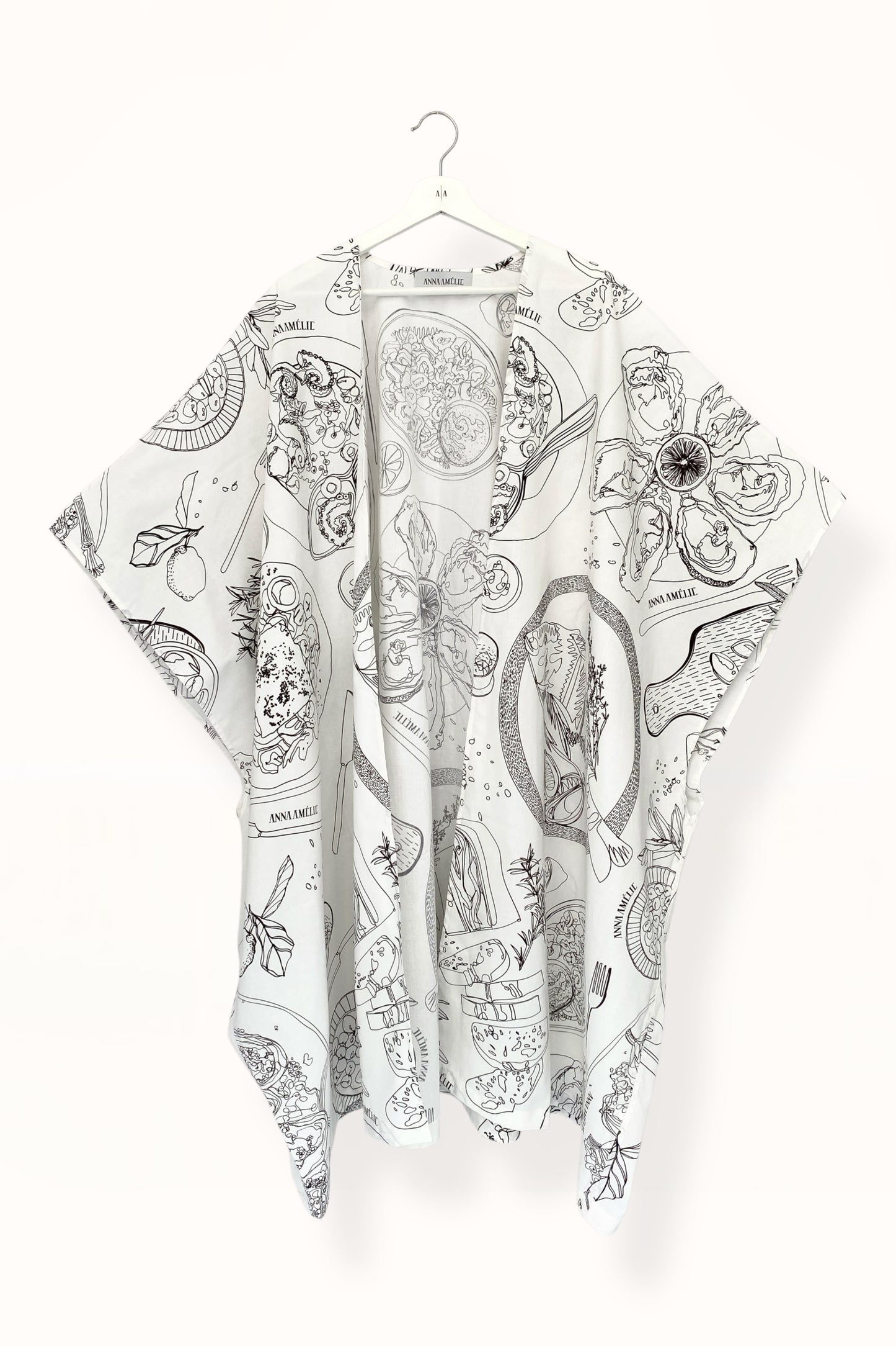 Special Pre-Order | CAFTAN - TAVERN PRINT | BLACK & WHITE