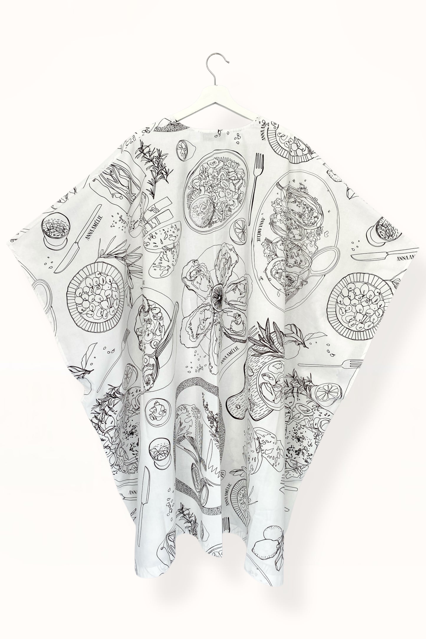 Special Pre-Order | CAFTAN - TAVERN PRINT | BLACK & WHITE