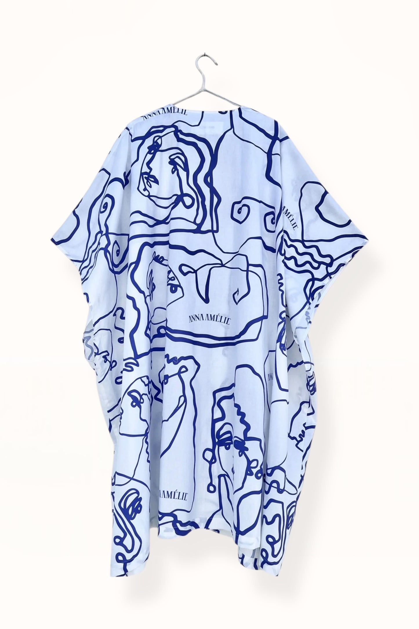 Special Pre-Order | CAFTAN - LINES PRINT | BLUE & WHITE