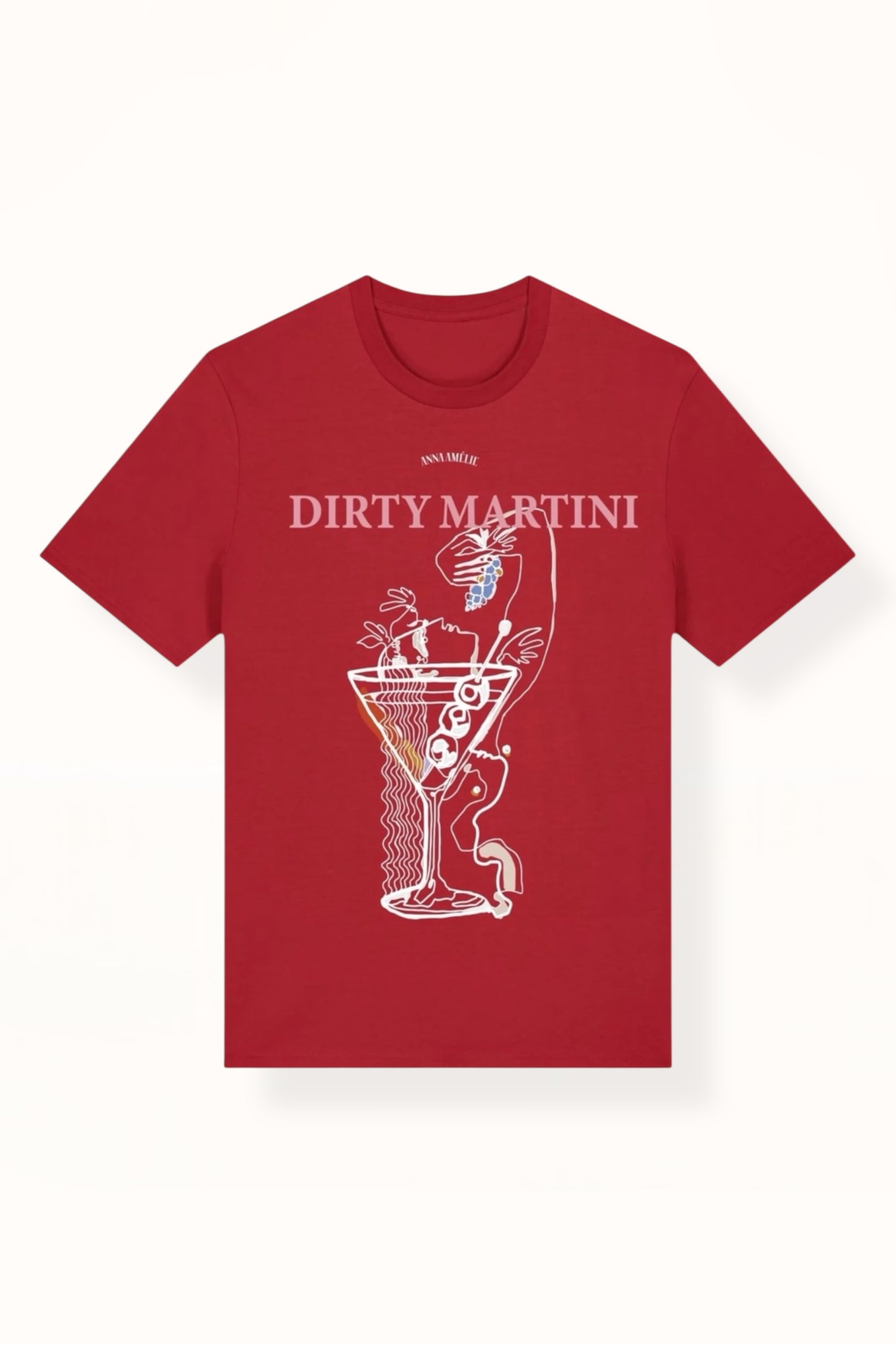 “DIRTY MARTINI” CLASSIC T-SHIRT | CHILI RED