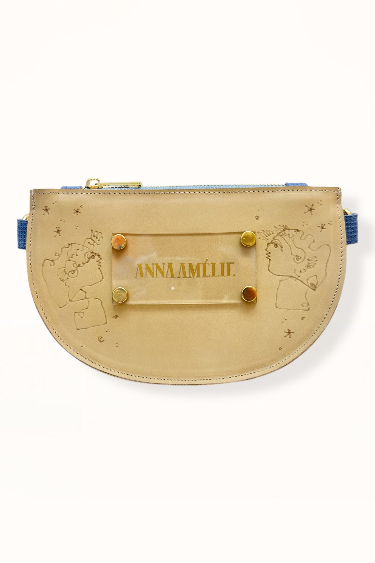 SOPHIE BELTBAG - BEIGE w. UNIQUE DRAWING | BEIGE STRAP