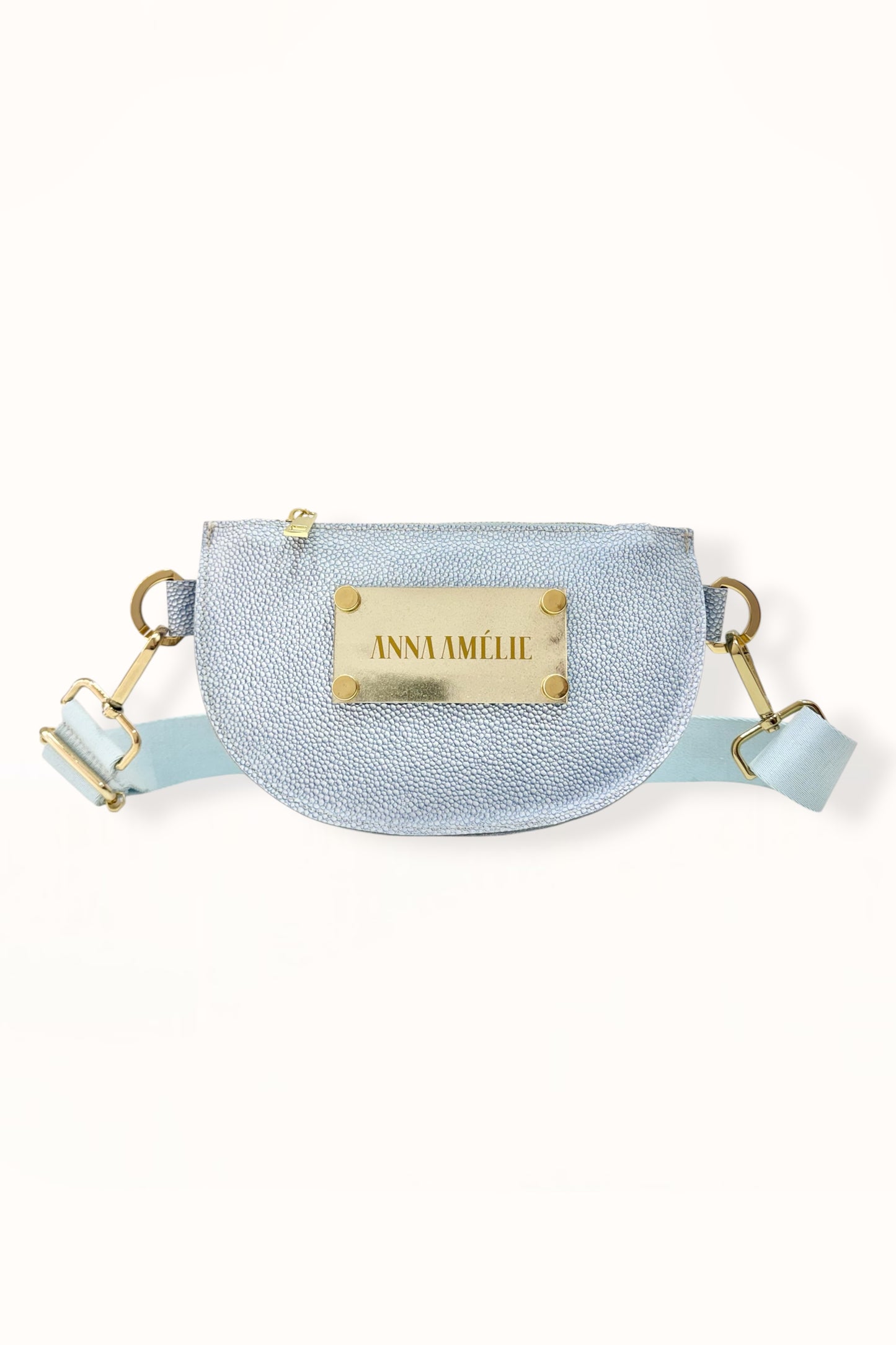 SOPHIE BELTBAG | BLUE WATERDROP TEXTURED LEATHER