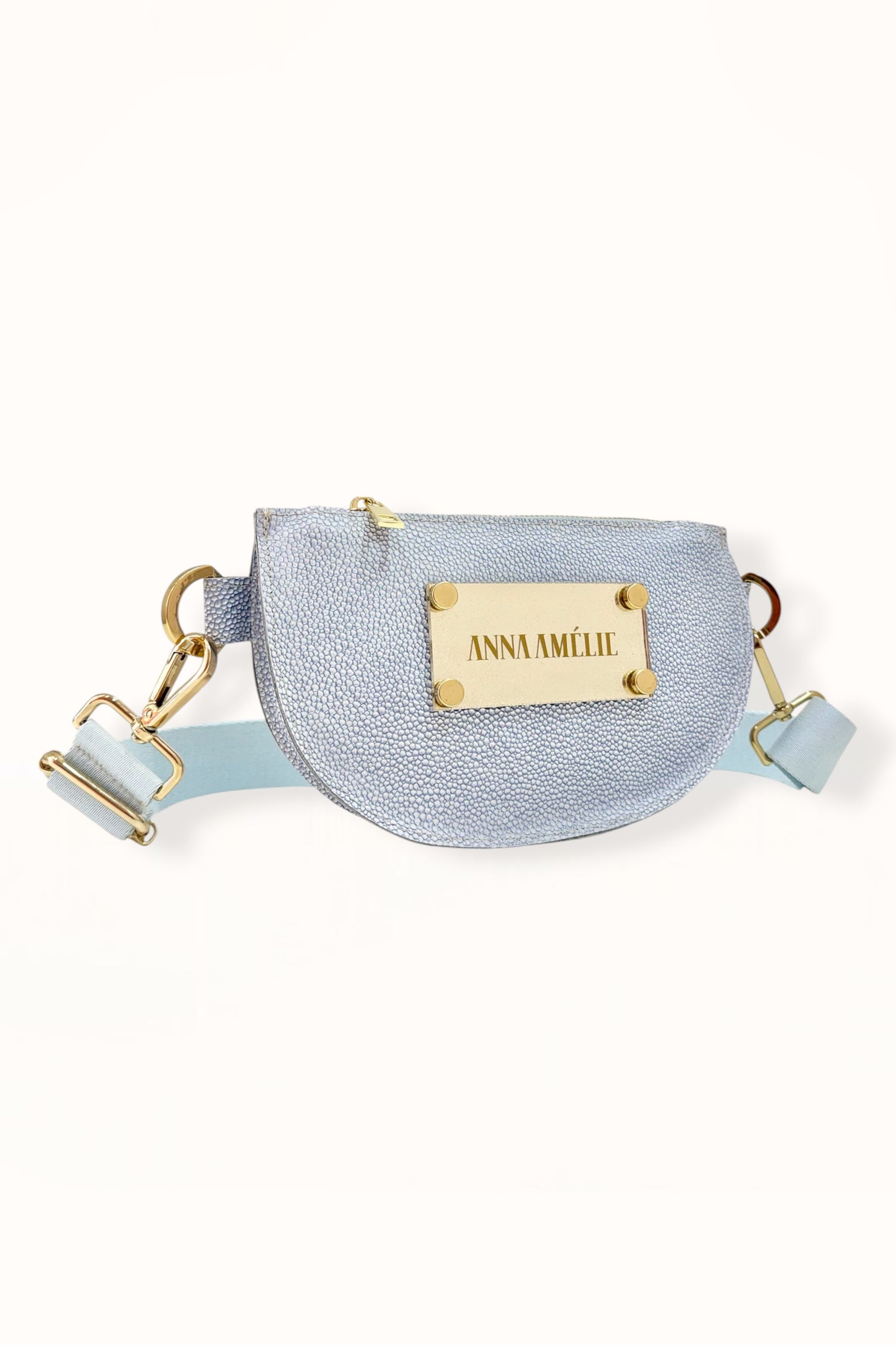 SOPHIE BELTBAG | BLUE WATERDROP TEXTURED LEATHER