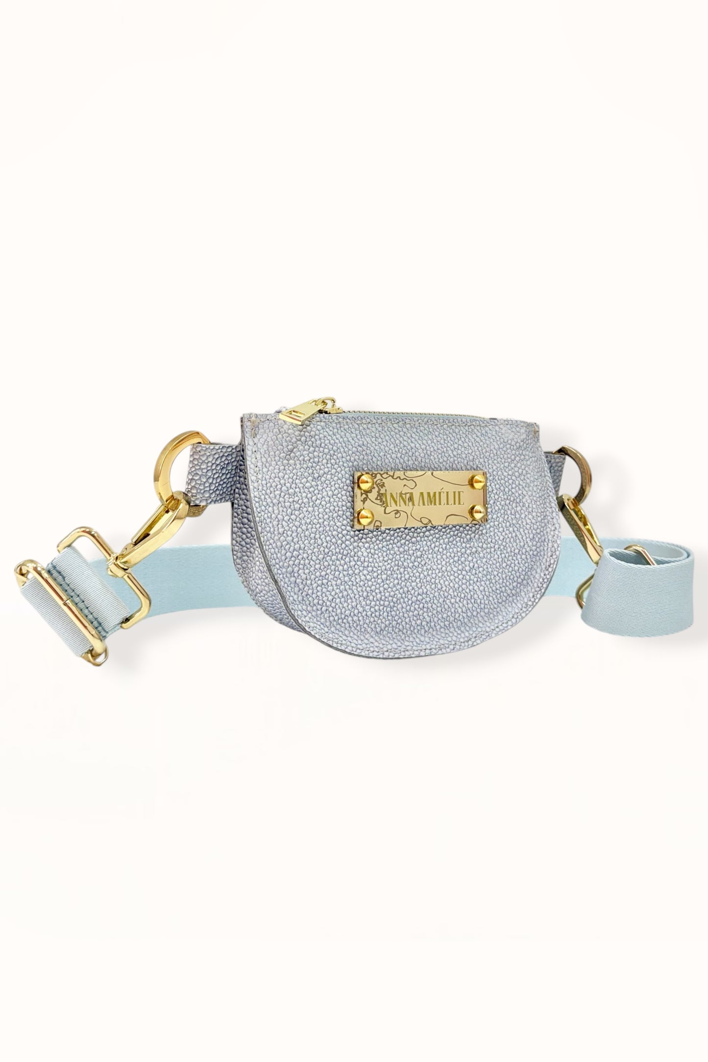 SOPHIE MINI BELTBAG | BLUE WATERDROP TEXTURED LEATHER