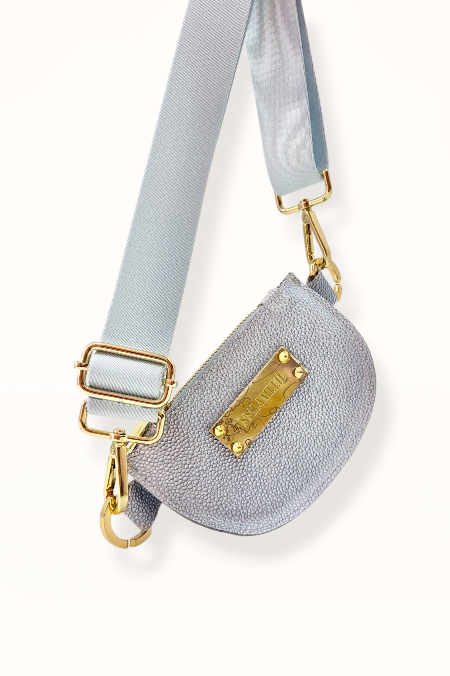 SOPHIE MINI BELTBAG | BLUE WATERDROP TEXTURED LEATHER