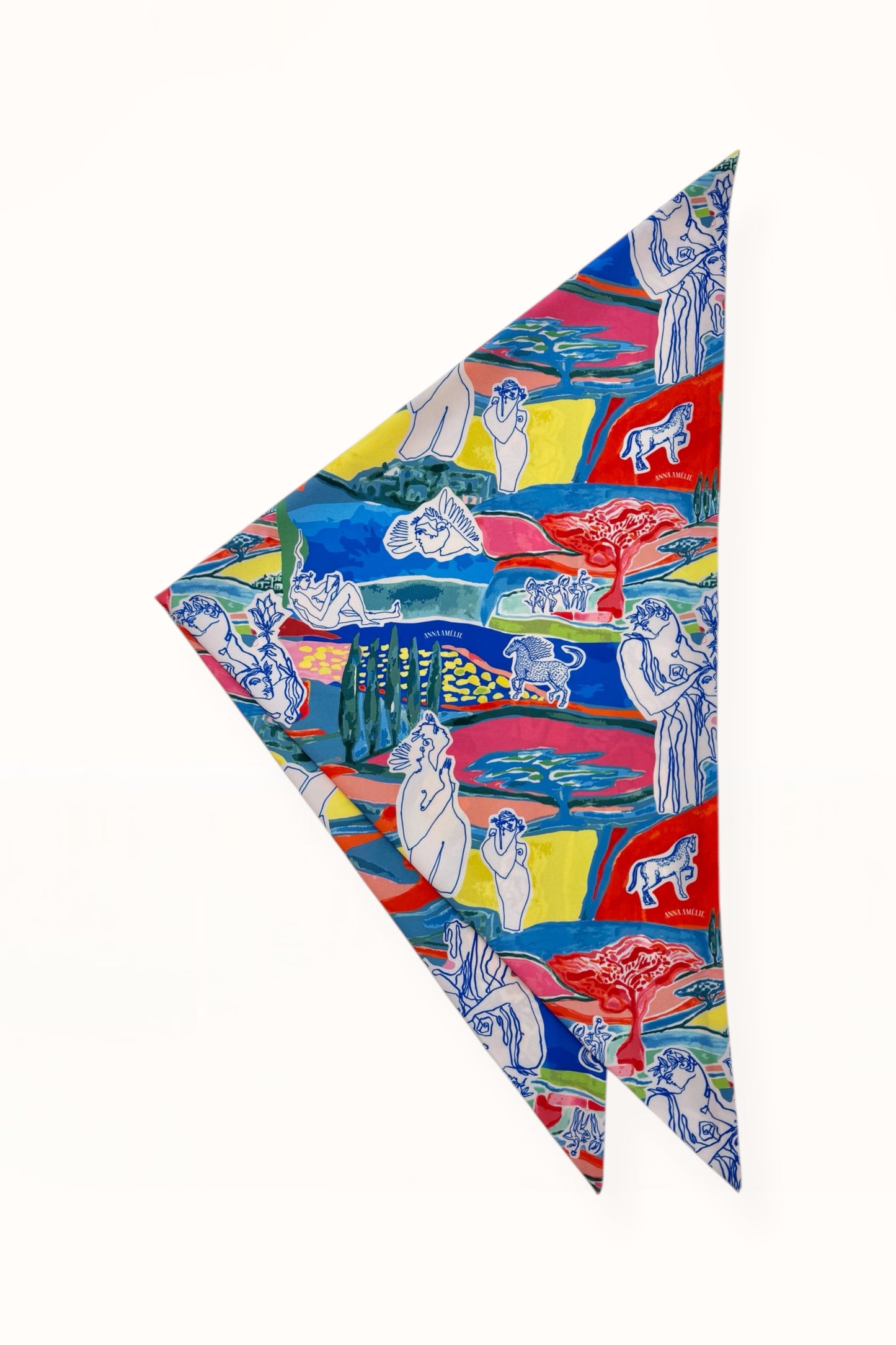 TRIANGLE SCARF - “ARCADIA PRINT” | PATCHES MULTICOLOR