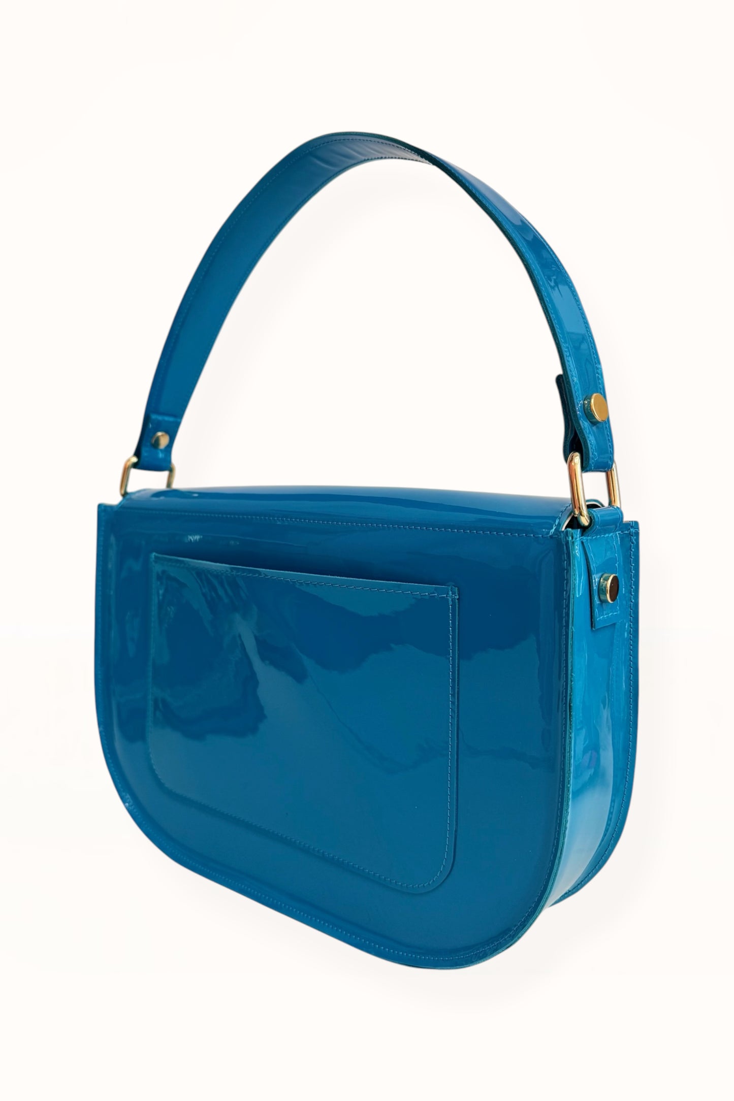 AUDREY BAG - BRIGHT BLUE PATENT LEATHER