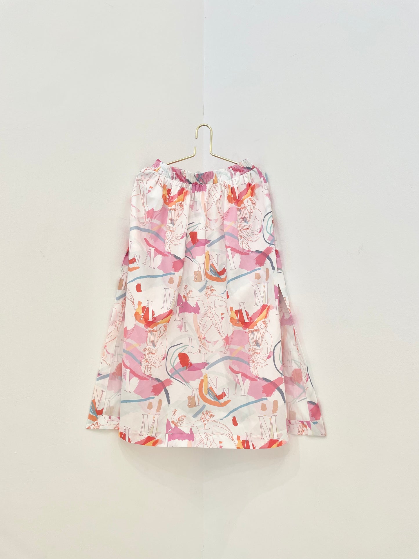 GLIFADA MAXI SKIRT | EROTAS BRUSHSTROKE PRINT