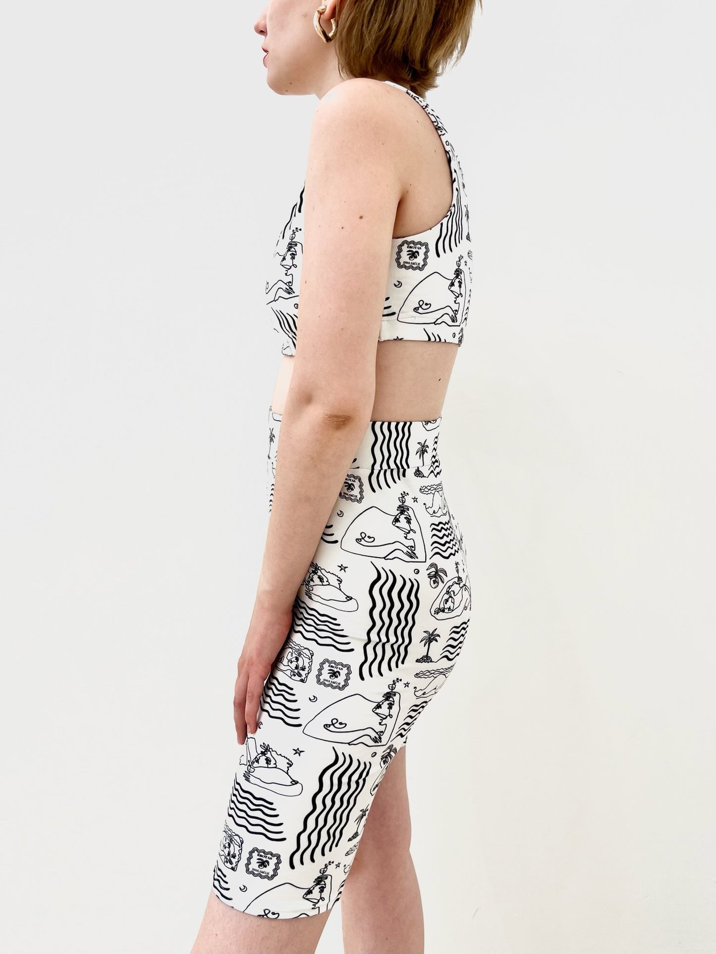 KORTHIO BIKE SHORTS - EROTAS SEASIDE PRINT