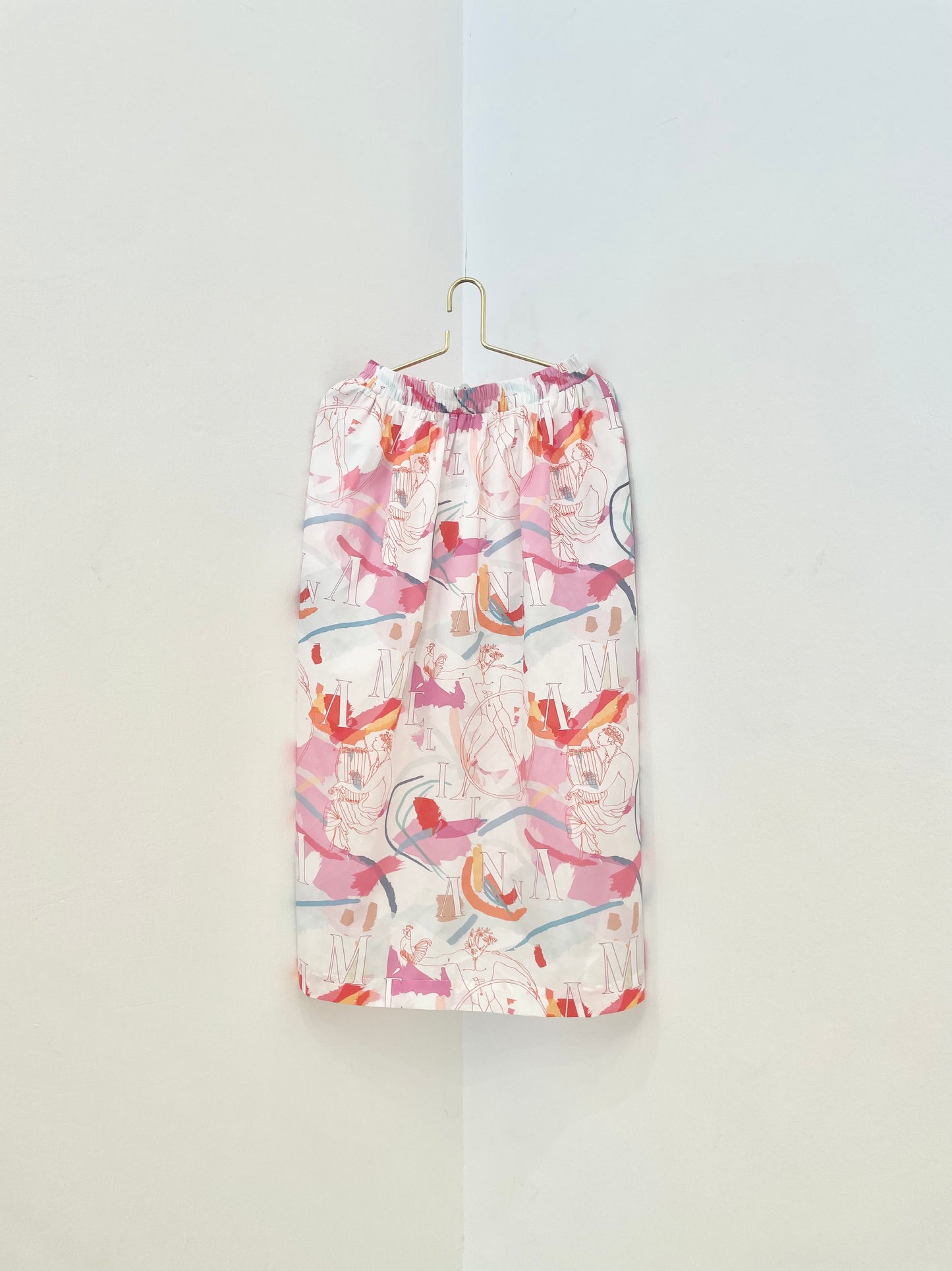 GLIFADA MAXI SKIRT | EROTAS BRUSHSTROKE PRINT