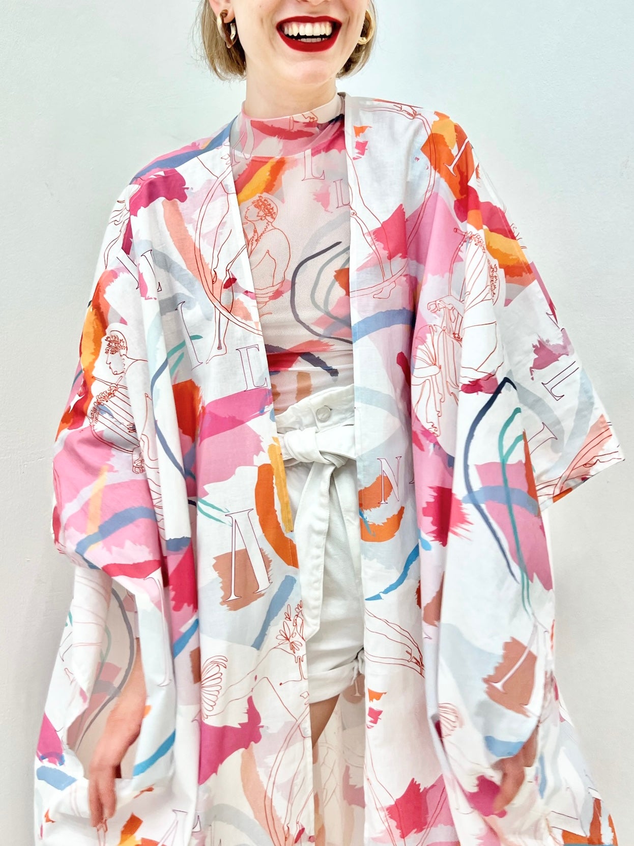 HYDRA CAFTAN - EROTAS BRUSHSTROKE PRINT