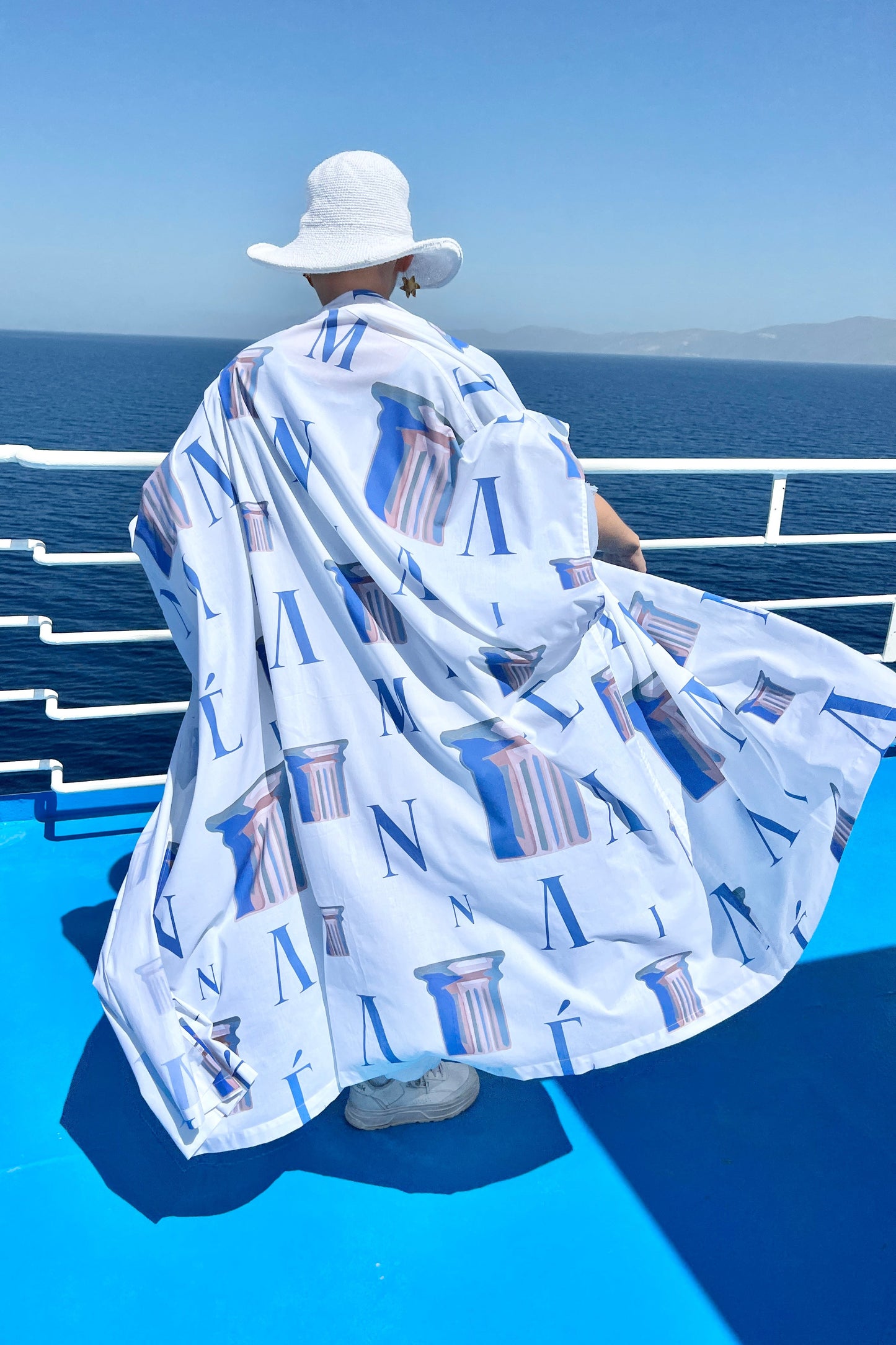 Special Pre-Order | CAFTAN - COLUMN LOGO PRINT | WHITE