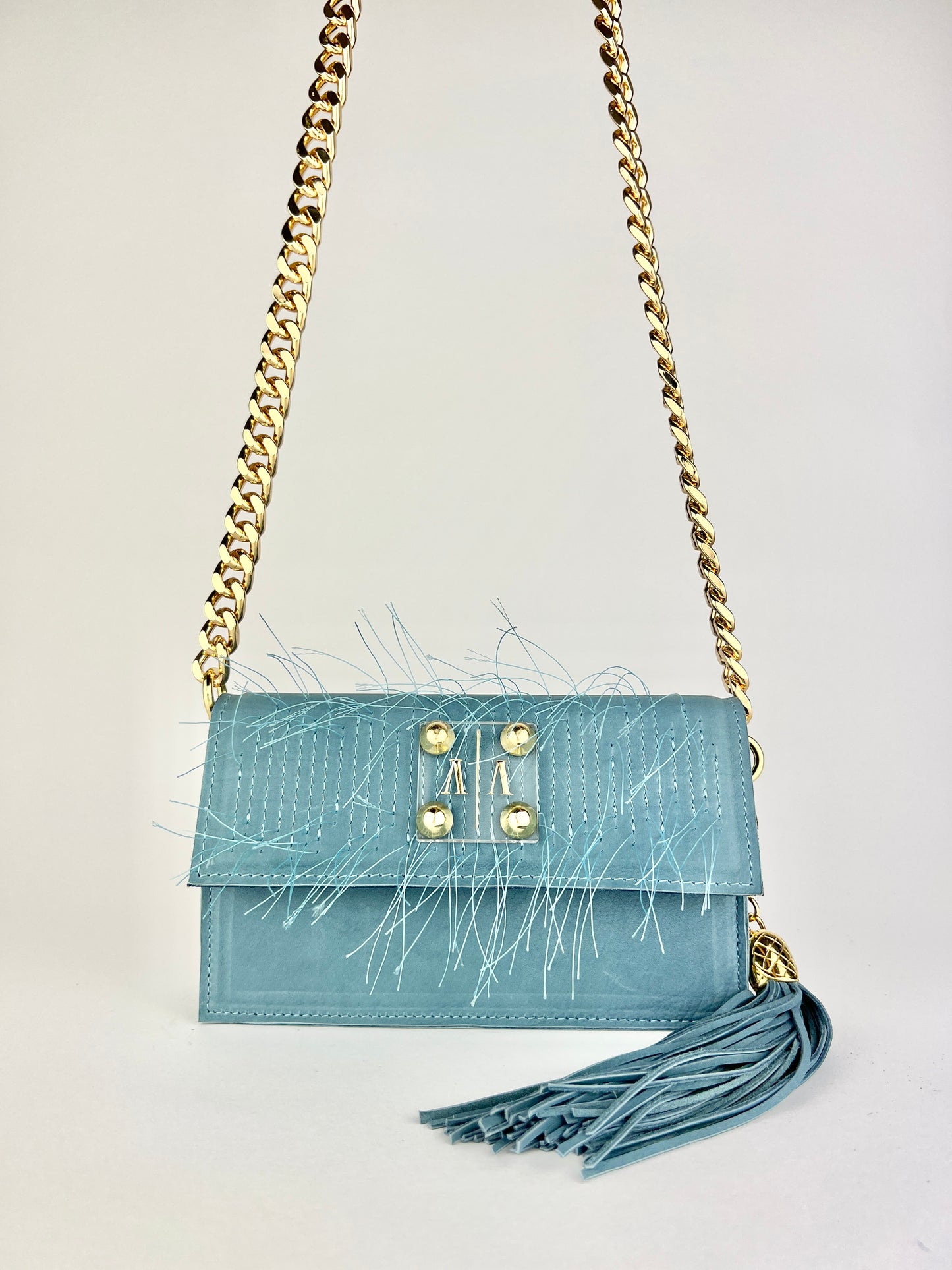 LOULOU BAG | BLUE NUBUCK LEATHER - Special Edition