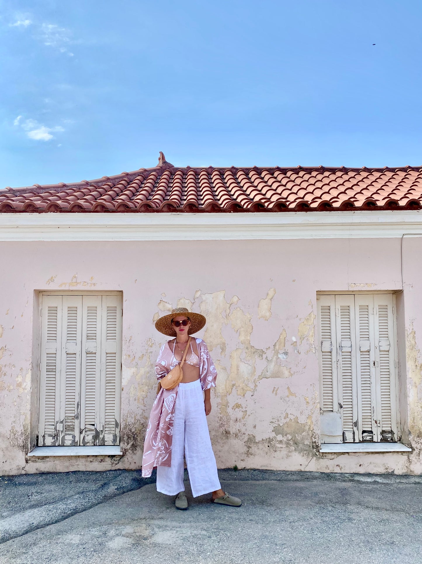 Special Pre-Order | CAFTAN - TAVERN PRINT | NUDE & WHITE