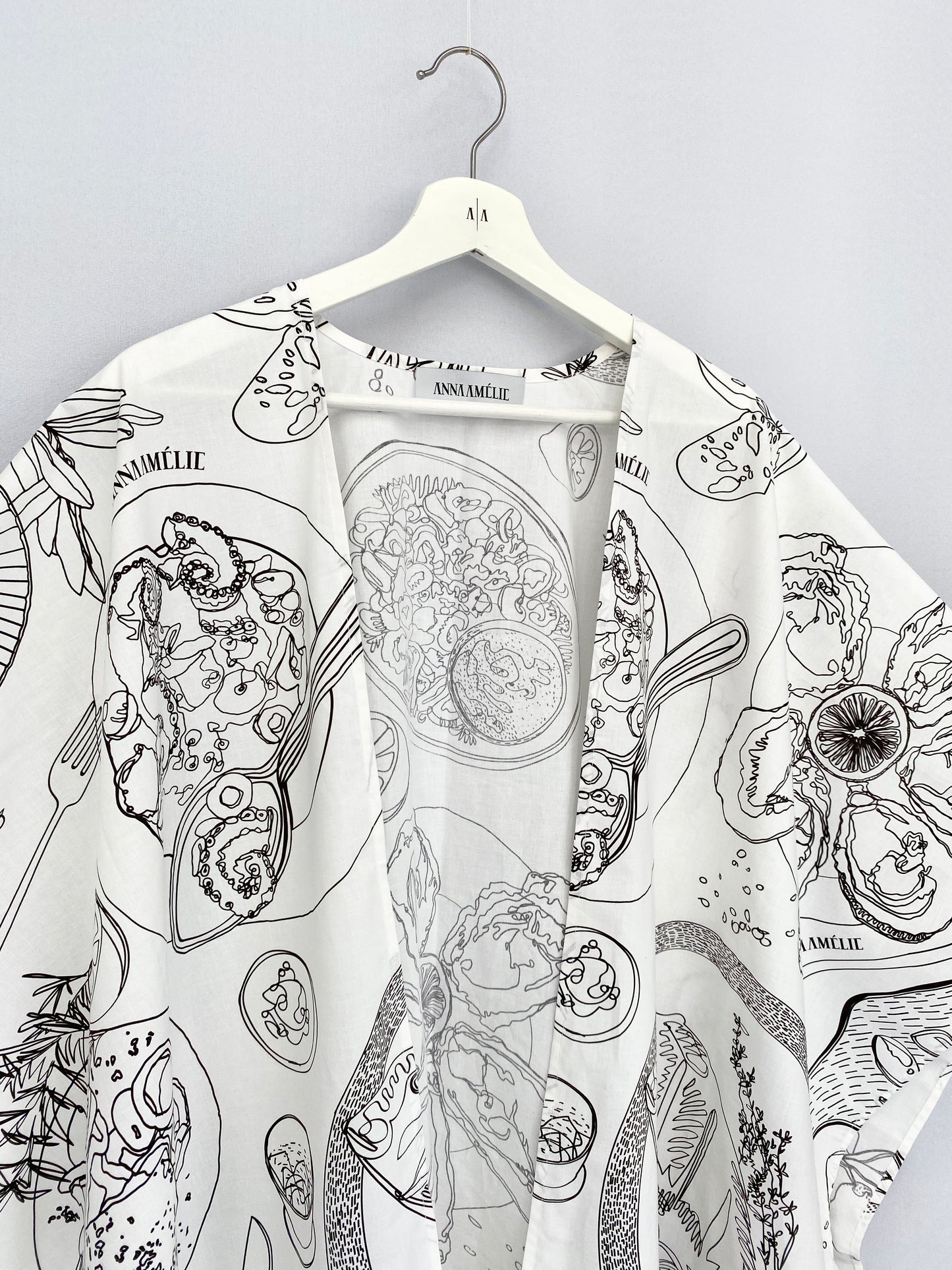 Special Pre-Order | CAFTAN - TAVERN PRINT | BLACK & WHITE