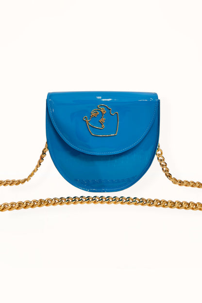 DORIS BAG - BRIGHT BLUE PATENT LEATHER