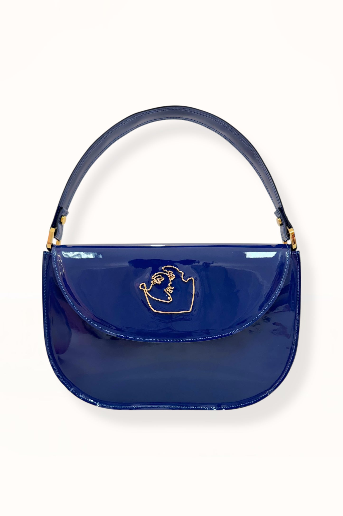 AUDREY BAG - MIDNIGHT BLUE PATENT LEATHER
