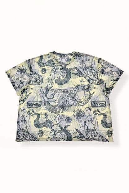 MESH T-SHIRT - "MERMAID PRINT" | LEMON BUTTER & GREY