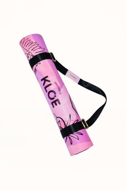 YOGA MAT STRAP - BLACK & PINK