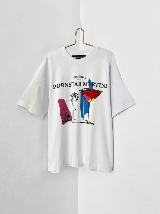 “PORNSTAR MARTINI” OVERSIZED T-SHIRT | WHITE