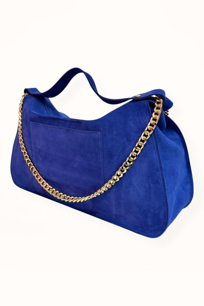 MARINA BAG - ROYAL BLUE SUEDE LEATHER