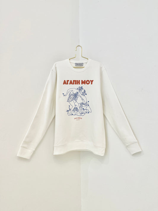 “AGAPI MOU” SWEATER | WHITE