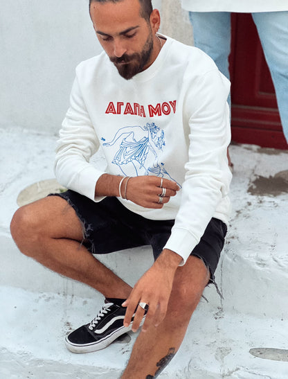 “AGAPI MOU” SWEATER | WHITE