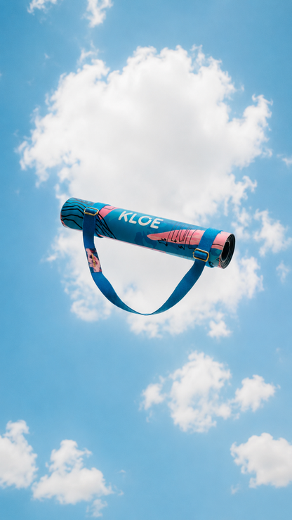 YOGA MAT STRAP - BLUE & PINK
