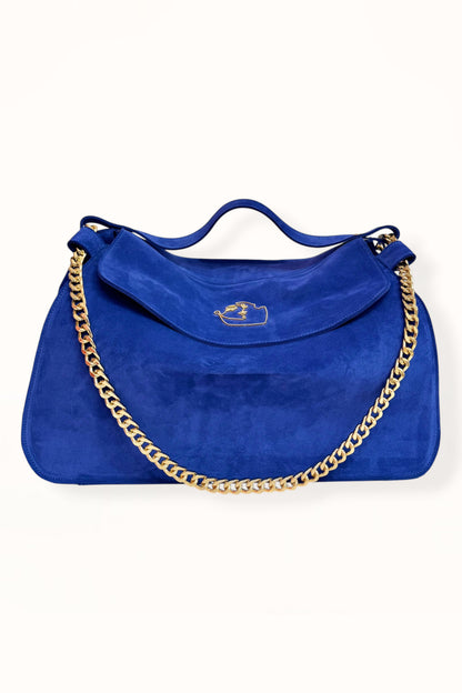 MARINA BAG - ROYAL BLUE SUEDE LEATHER