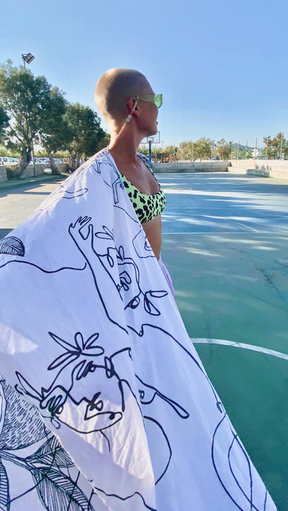 Special Pre-Order |  CAFTAN - ALFA PRINT |  BLACK & WHITE